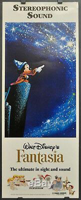Fantasia R / 1977 Orig 14x36 Affiche Du Film Mickey Mouse Walt Disney