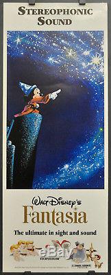 Fantasia R / 1977 Orig. Affiche Du Film 14x36 Mickey Mouse Walt Disney