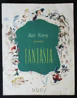 Fantasie 1941 Rare Programme De Film Souvenir Australien Walt Disney Mickey Mouse