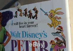 Feuille De Peter Pan 6 Vintage 1969 De Walt Disney 84 X 84 Affiche De Film Originale, 4 Pièces