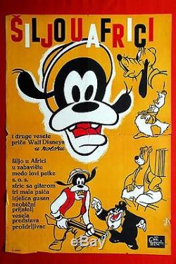 Goofy Walt Disney 1960 Unique Rare Exyu Affiche Film