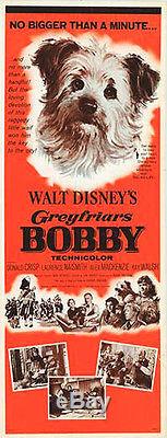 Greyfriars Bobby / Skye Terrier Original 1961 Disney 14x36 Insert Affiche Du Film