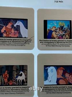 Hercules 1997 Film 35mm Diapositives Animé Walt Disney Press Kit Promo Lot De 16