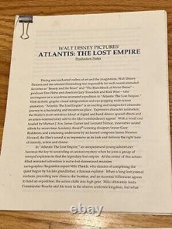 James Garner Possède Personnellement Disney Atlantis Scripts, Notes De Production Et Plus