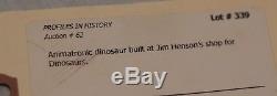Jim Henson Dinosaur Original Film Tv Prop Disney Animatronic