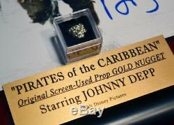 Johnny Depp Signé Pirates De La Caraibe Disney Prop Pépite D'or, Coa, Dvd, Uacc