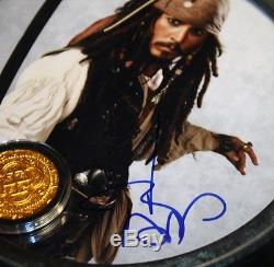 Johnny Depp Signé Pirates De La Caraibe, Pièce Disney Prop, Hublot Coa DVD Uacc