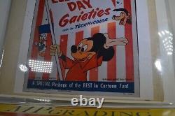 Jour De L'élection Gaieties 1953 Orig Movie Poster Disney Mikey Mousse Donald Duck Coa