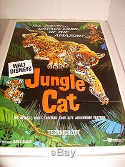 Jungle Cat 1960 Disney Original 27x41 Affiche Film (468)