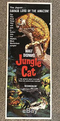 Jungle Cat Original 1959 Walt Disney Affiche Du Film! (production D'insertion) 14x36