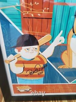 L'affiche De Sandlot Imprimé Dave Perillo Signé Autographié 18x24 Mondo Disney