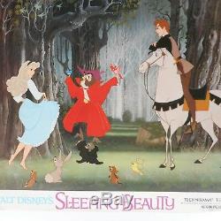 La Belle Au Bois Dormant Vtg 1970 Disney Movie 11x14 Carte Originale De Théâtre Pour Lobby