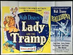 Lady And The Tramp Ballerina Affiche De Cinéma Original Quad Walt Disney