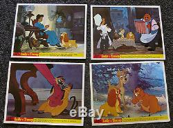 Lady And The Tramp Ensemble De Cartes De Lobby Britanniques Peg Jock Des Années 1960 Walt Disney