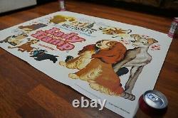 Lady And The Tramp Ultra Rare Affiche D'origine Disney Art Vintage Poss Angleterre