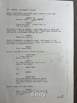 Le Livre de la Jungle II de Walt Disney Animation : script de travail de production avec des notes annotées.