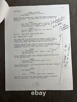 Le Livre de la Jungle II de Walt Disney Animation : script de travail de production avec notes annotées.