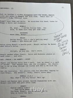 Le Livre de la Jungle II de Walt Disney Animation : script de travail de production avec notes annotées.