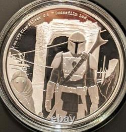 Le Mandalorian Star Wars, 1 Oz Silver Proof, Disney Ltd Ed 5000, Perth Mint
