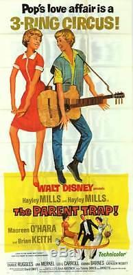 Le Piège Parent Originale Grand Film 41x81 Disney 3 Feuilles Affiche Hayley Mills