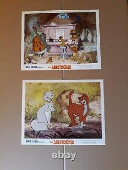 Les Aristocats, Walt Disney, Re-release 1970, Ensemble De 9 (11 X 14) Full Color
