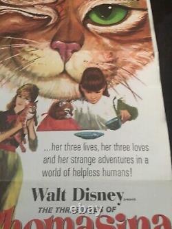 Les Trois Vies De Thomasina Orig. 1964 Affiche De Cinéma Disney Insert Patmcgoohan