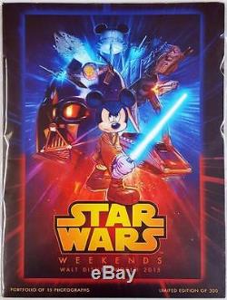Les Week-ends Disney Star Wars 2015 Rare Portefeuille Photo Officiel Pix 15 Le 300