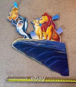 Lion King Standee Film Promo Promotionnel Carton Walt Disney Rare Vhs Vidéo