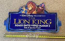 Lion King Standee Film Promo Promotionnel Carton Walt Disney Rare Vhs Vidéo