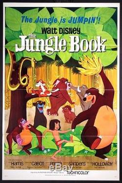 Livre De La Jungle Walt Disney Animation Cartoon 1967 1-feuille Nm Tri-folded Et