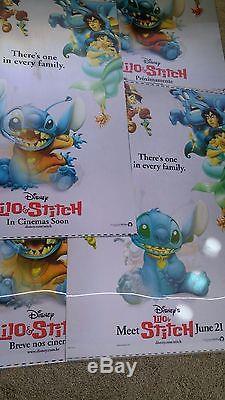 Lot De 11 Rare Disney Lilo & Stitch 3d Lenticular Movietheatre Affiches 27 X 40