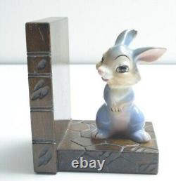 Mémorabilia Rare Vintage de Thumper Walt Disney du Film Bambi sous forme de Serre-Livres