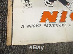 Mickey Mouse 1933 Italy Nic Projecteur Dessin Animé Film Affiche Magasin Affichage Disney
