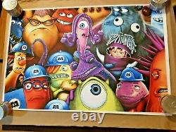 Monsters Inc Mondo Poster Print Par Sara Deck Vendu À La Main Disney Pixar