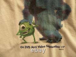 Monsters, Inc T-shirt Vintage Original 2002 Promotionnel Disney Pixar
