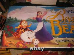 Original 1991 Disney Beauty & The Best Huge Vinyl Banner 45 1/2 X 118 1/2