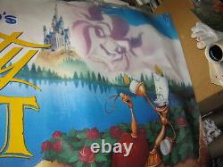 Original 1991 Disney Beauty & The Best Huge Vinyl Banner 45 1/2 X 118 1/2
