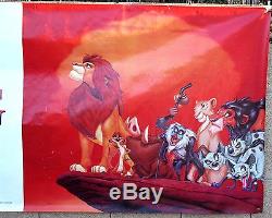 Original 1994 10 X 4 Walt Disney Le Lion King Vinyle Movie Affiche Bannière Poster