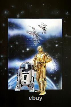 Original Artwork Scott Westmoreland Star Wars C-3po R2d2 Walt Disney's Painter