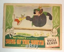 Original De 1946 Walt Disney Song Of The South Lobby Card # 2 Brer Rabbit & Bear