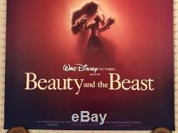 Original Disney Beauty And The Beast 1991 Ds Adv Affiche Théâtrale (numéroté)