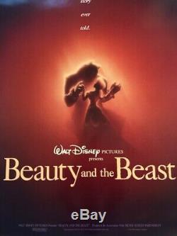 Original Disney Beauty And The Beast 1991 Numéroté Ds Affiche Théâtrale 27 X 40