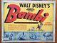 Original Walt Disney Titre Carte Bambi (1942) Carte De Lobby Rare! 11 X 14 Pouces