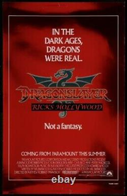 Originale Disney 1981 Dragonslayer Foi Avance Red + Carte De Contrôle Spécial