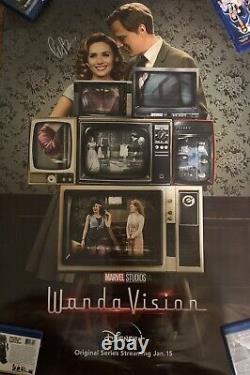 Paul Bettany A Signé L'affiche De Cinéma Ds Originale Marvel Wandavision Disney Vision