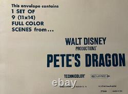 Pete's Dragon Ensemble Complet Neuf Vintage Original 11x14 Pouces Couleur Lobby Card Disney