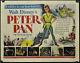 Peter Pan 1953 Affiche De Cinéma Britannique Originale 22x28 Bobby Driscoll Disney