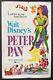 Peter Pan Affiche De Cinéma Originale Walt Disney Productions Affiches D'hollywood