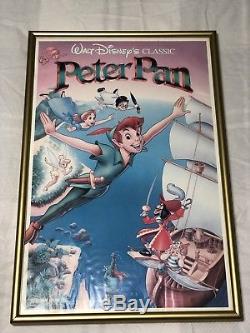 Peter Pan Encadré Affiche De Film Image Art Walt Disney 1989 Collection Rare