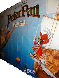 Peter Pan Film Affiche Billboard Français Original 8 Panneaux Walt Disney